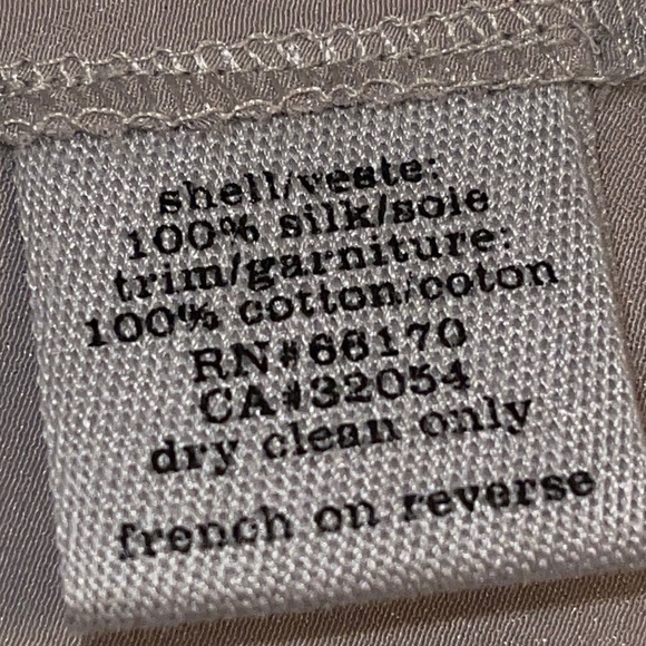 Ecote Urban Outfitters 💯 Silk grey Sleeveless Blouse Sz XS - Picture 10 of 16